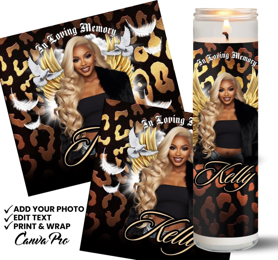 Healing Garden Candles by Sherrell Candles LLC custom-made at your photo name