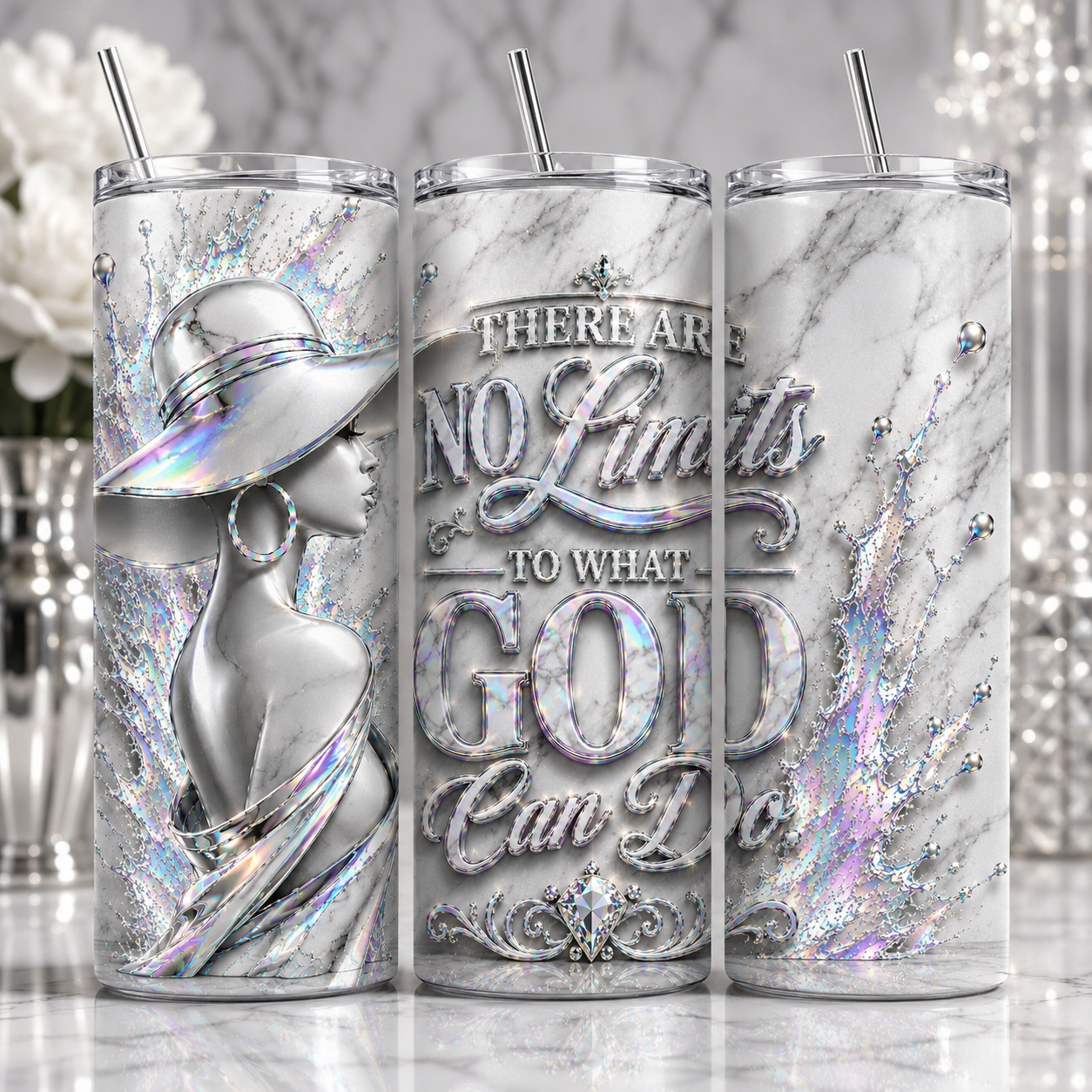 Luxury Affirmation 20 oz Skinny Tumbler – Inspirational Collection