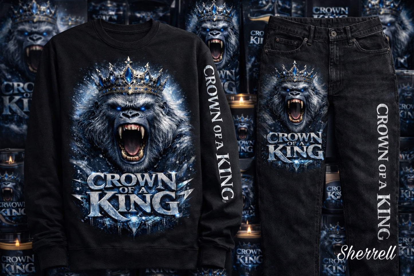 👑 Crown of a King – Men’s Long Sleeve Shirt