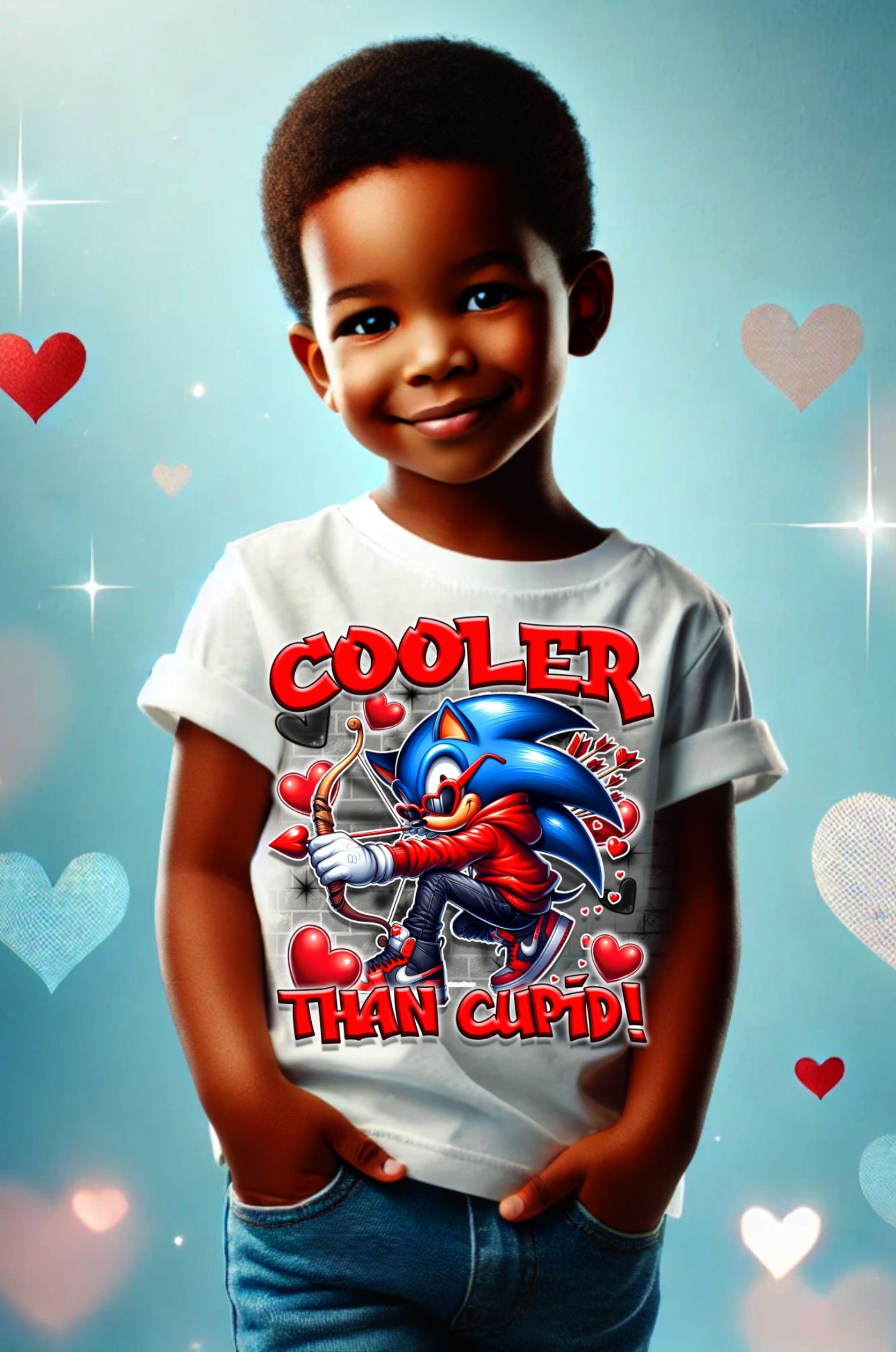 Valentines cooler than Cupid cartoon characters, boys shirts
