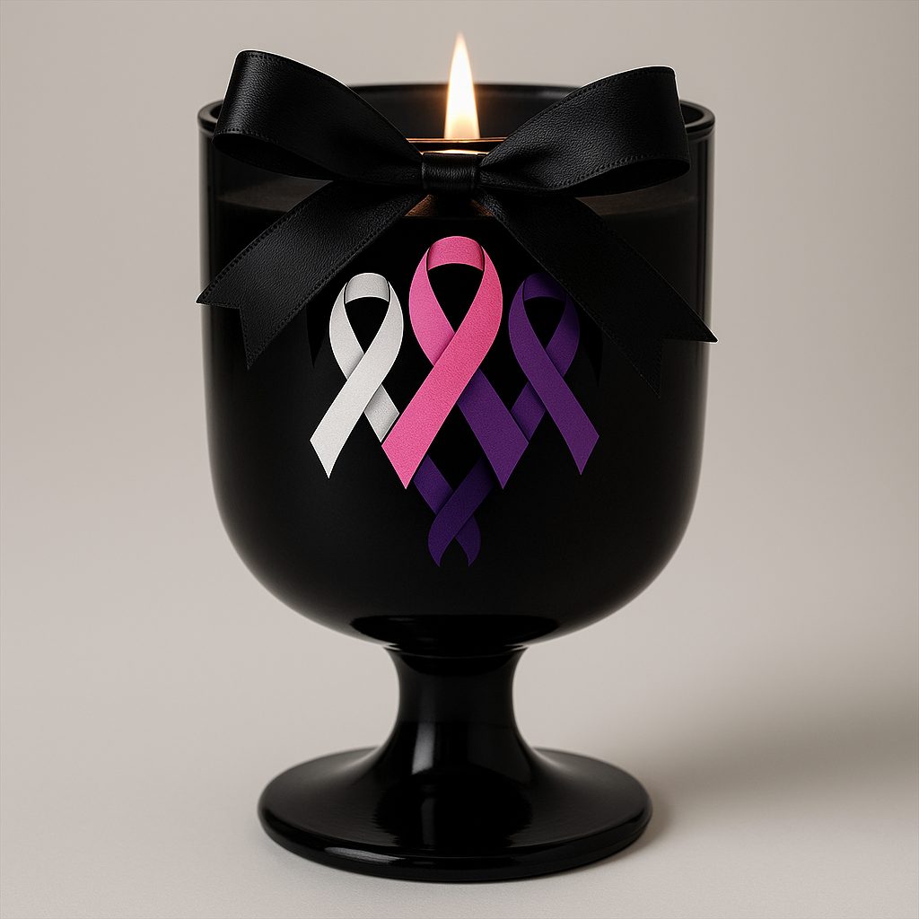 Cancer Awareness Month candles