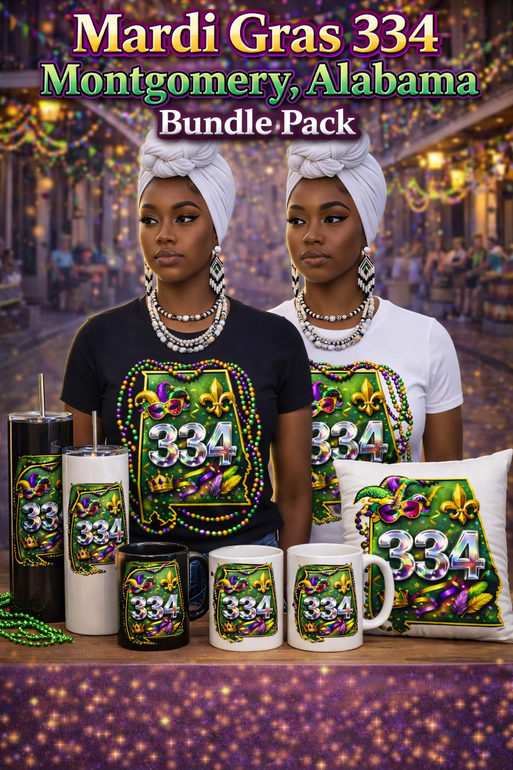 Mardi Gras 334 Montgomery, Alabama – Ultimate Bundle Pack (Unisex)