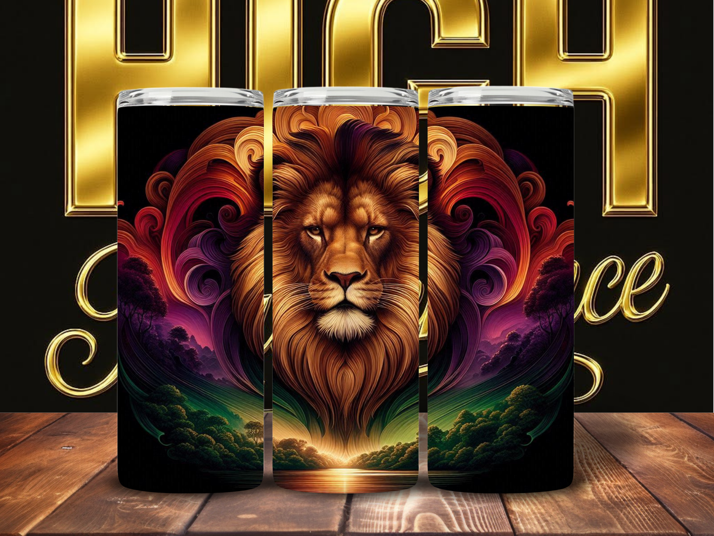 The Majestic Lion of Strength Tumbler