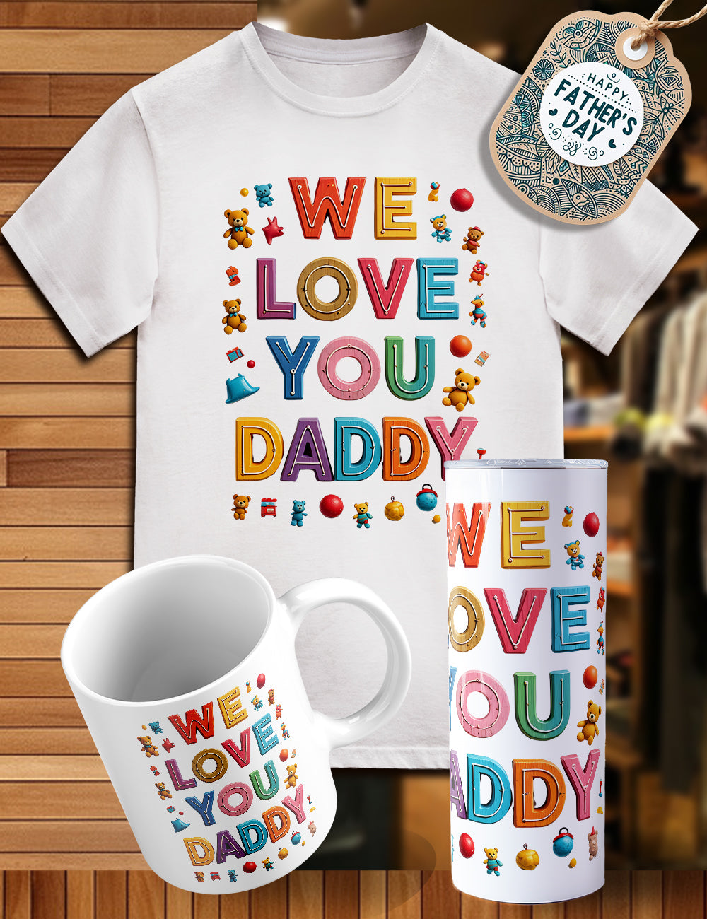Father’s Day trio shirt, tumbler, cup