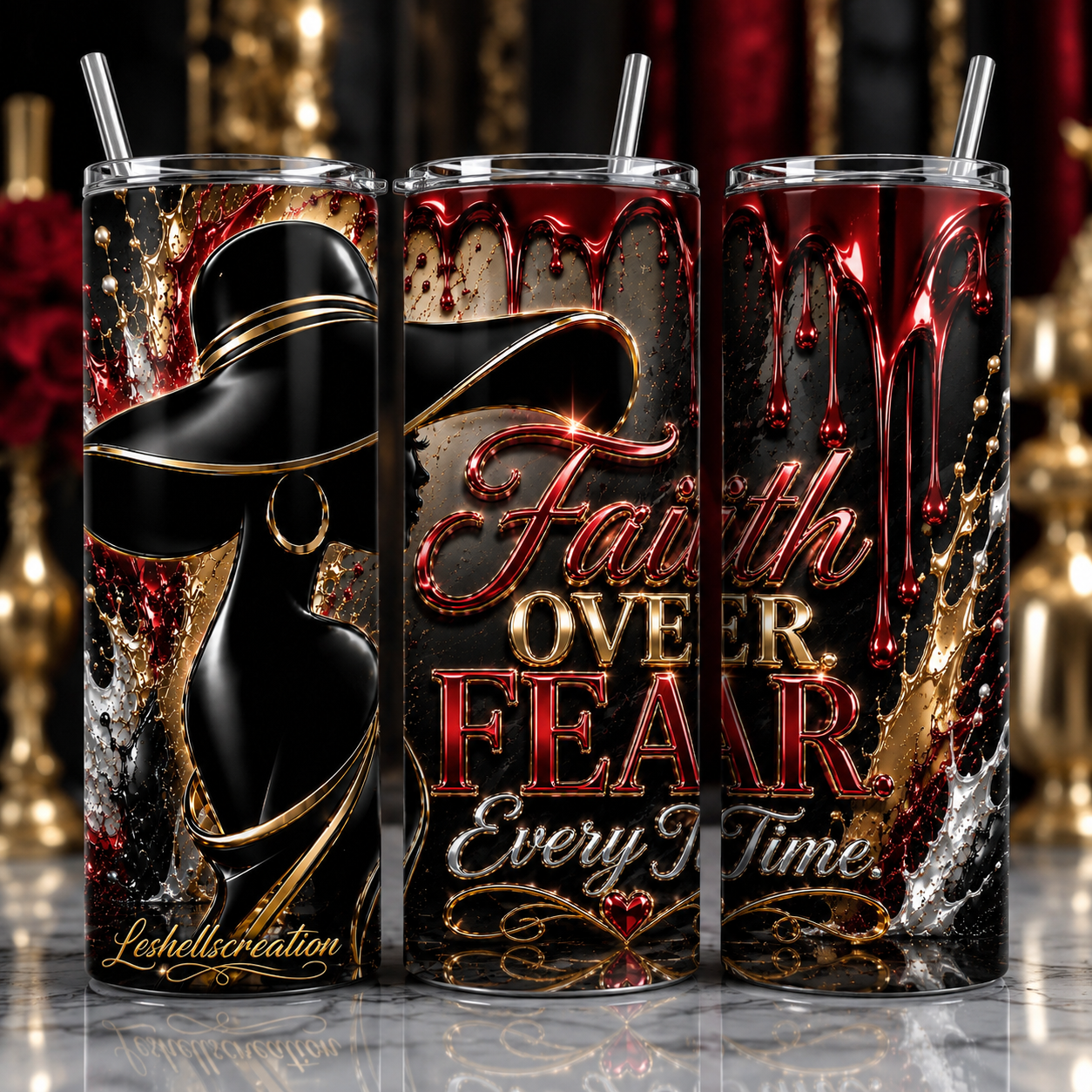 Luxury Affirmation 20 oz Skinny Tumbler – Inspirational Collection