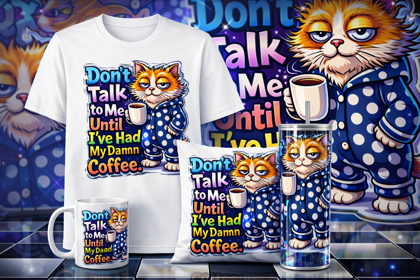 Don’t Talk To Me Until I’ve Had My Coffee Collection ☕ Blue collection