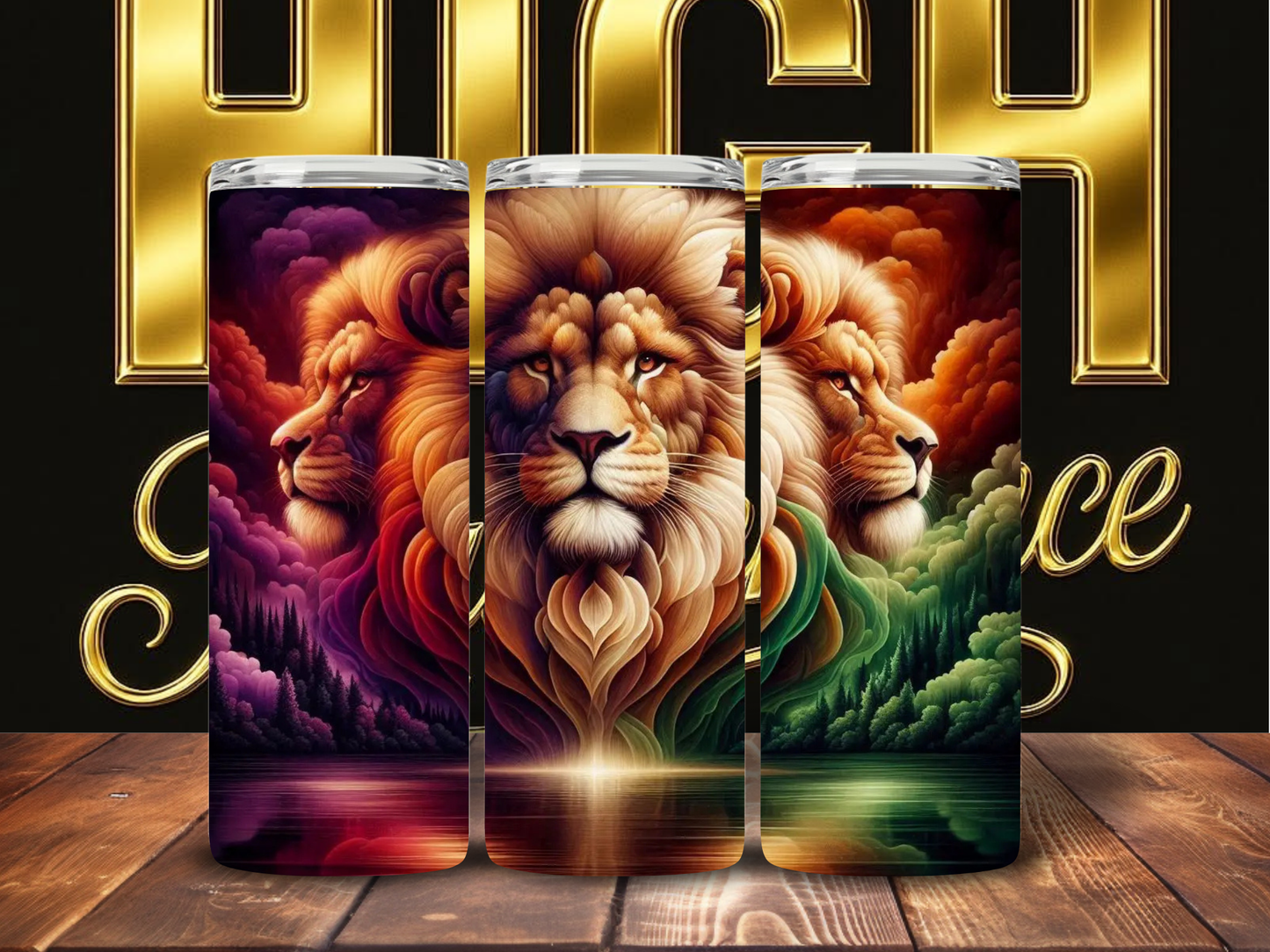 The Majestic Lion of Strength Tumbler