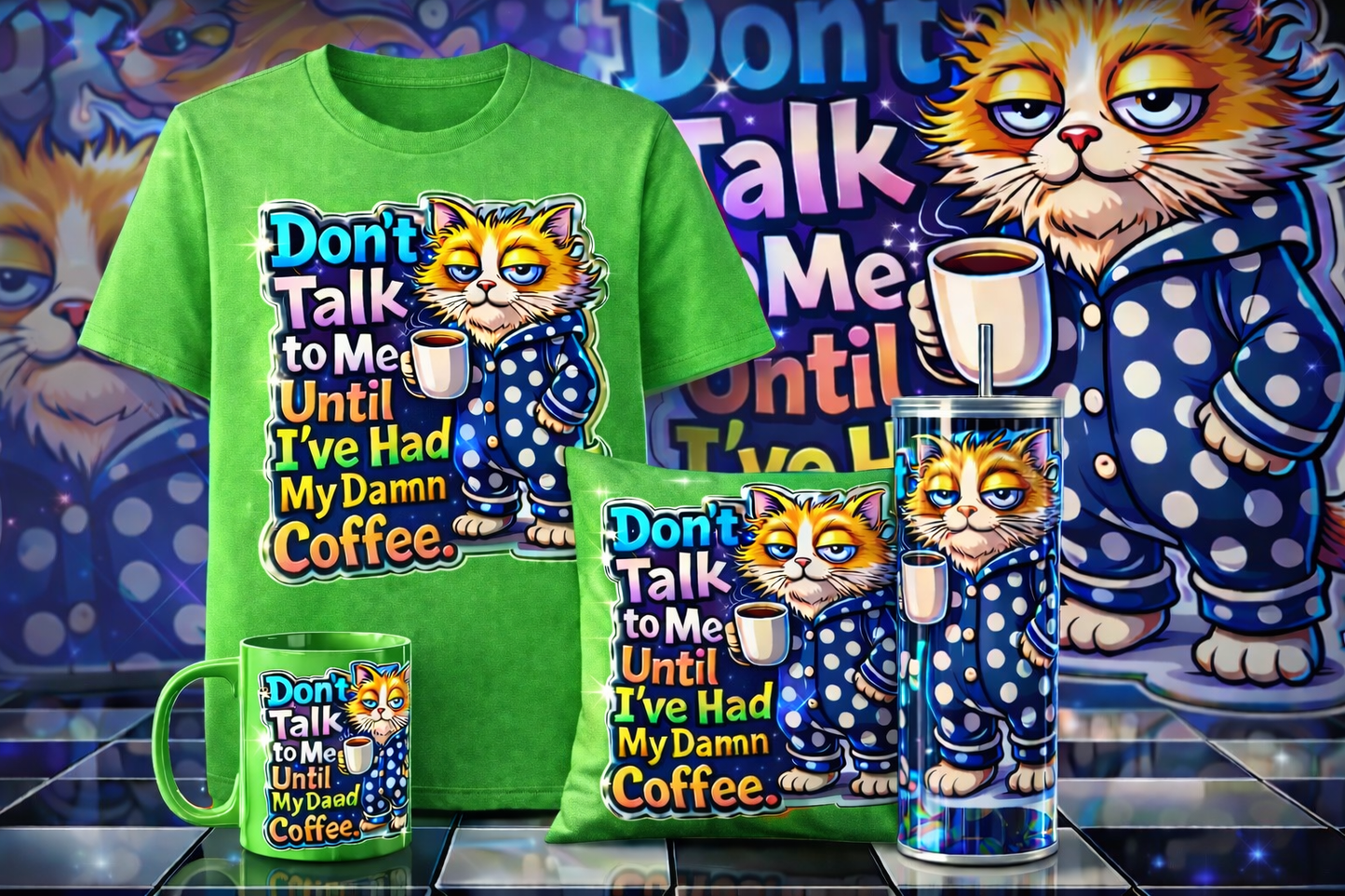 Don’t Talk To Me Until I’ve Had My Coffee Collection ☕ Blue collection