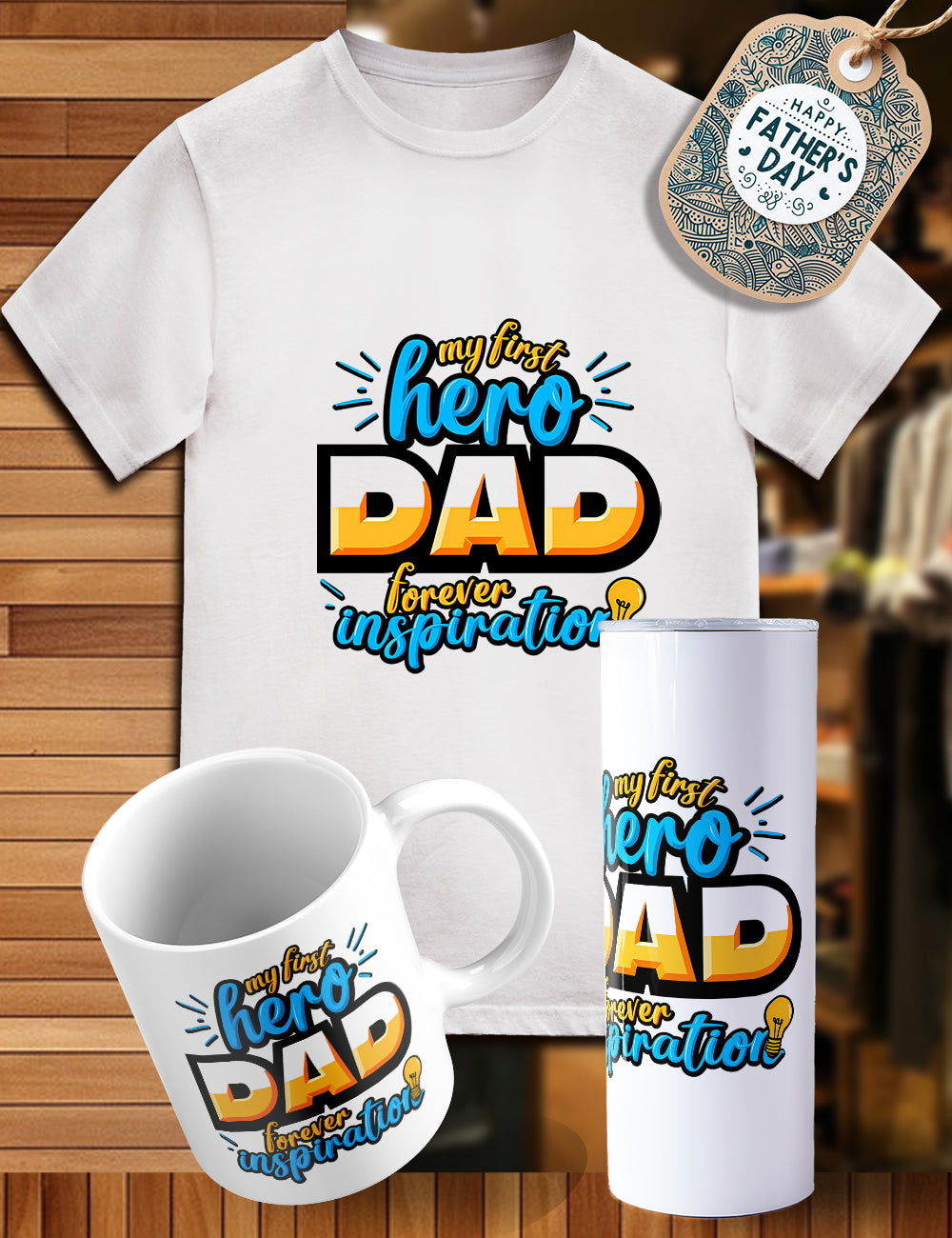 Father’s Day trio shirt, tumbler, cup