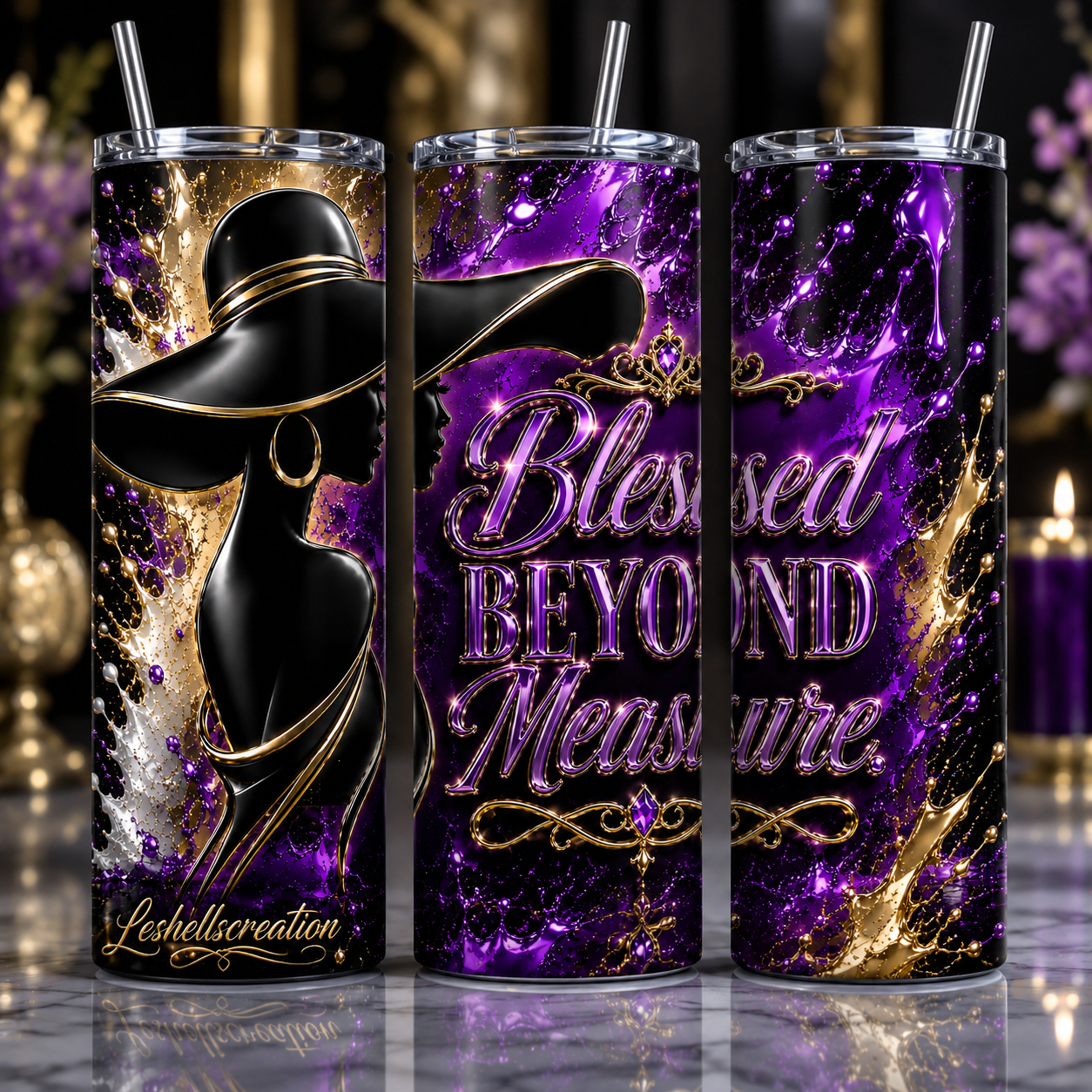 Luxury Affirmation 20 oz Skinny Tumbler – Inspirational Collection