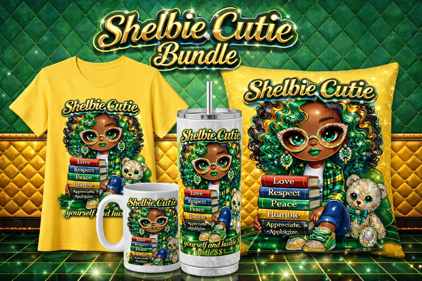 Shelbie Cutie “Hustle & Values” Design 💚✨ Bundle