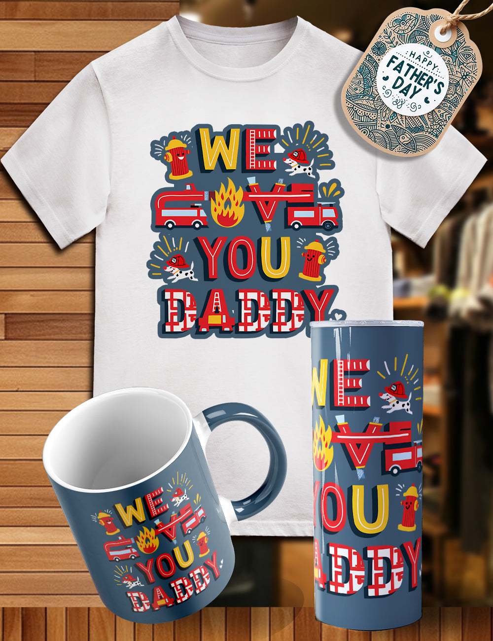 Father’s Day trio shirt, tumbler, cup