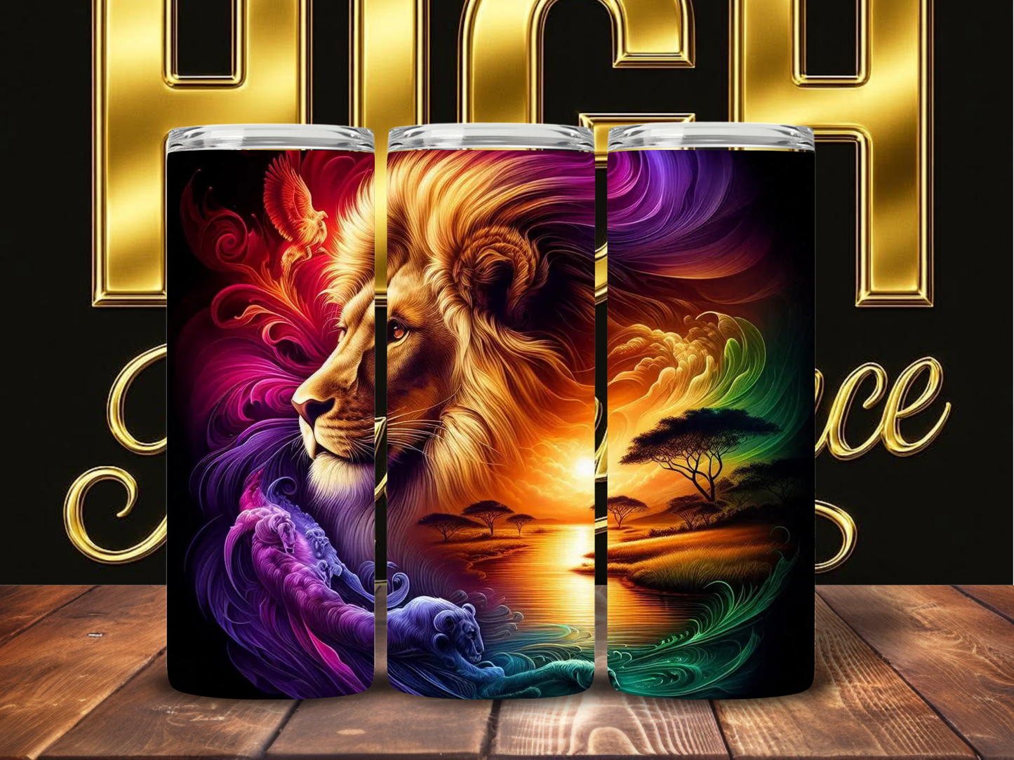 The Majestic Lion of Strength Tumbler