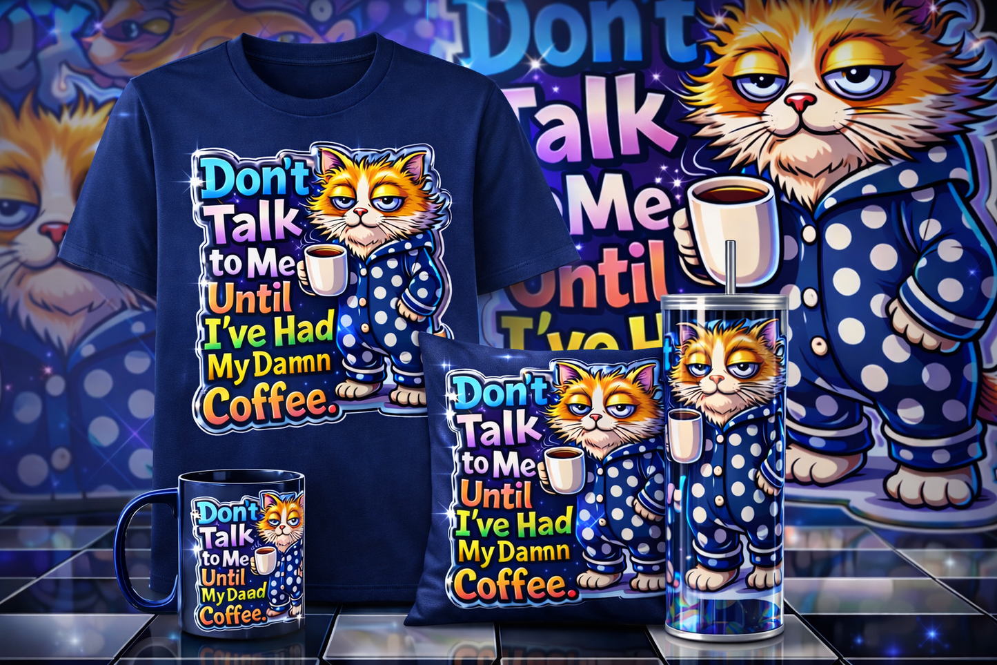 Don’t Talk To Me Until I’ve Had My Coffee Collection ☕ Blue collection