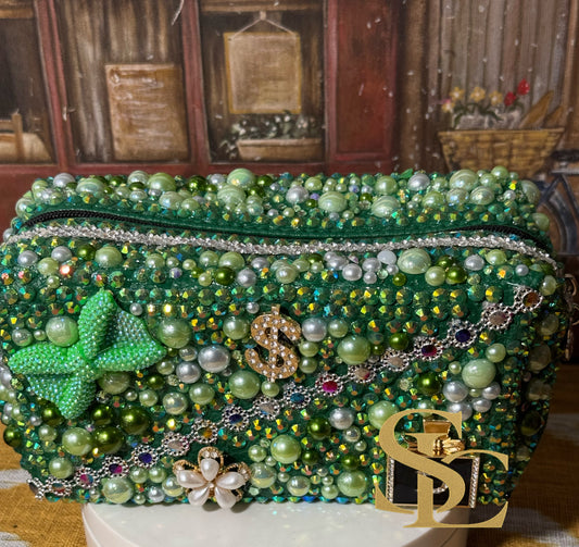 Emerald City Luxe Bling Beaded Glam Bag