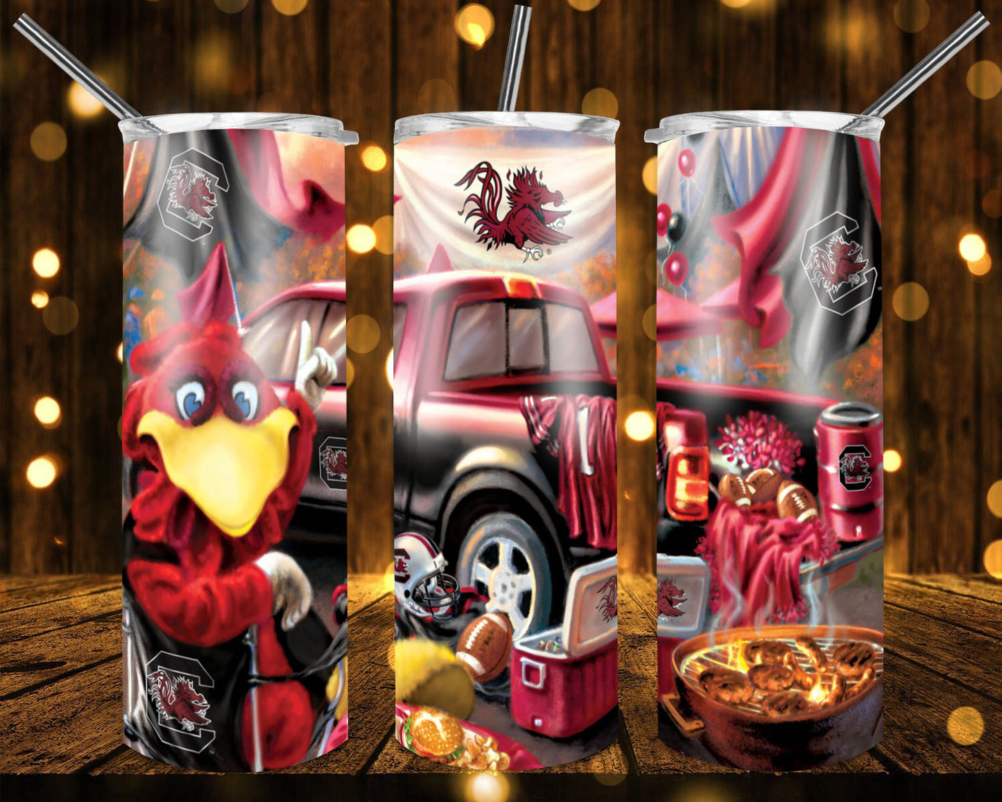 College football team badass trucks tumblers