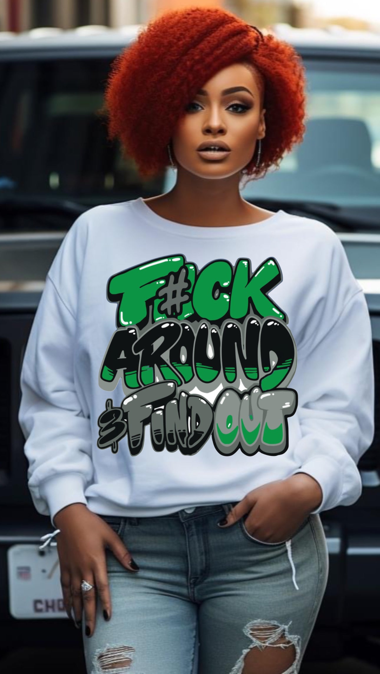 Fuck around and find out long sleeve sublimation on white