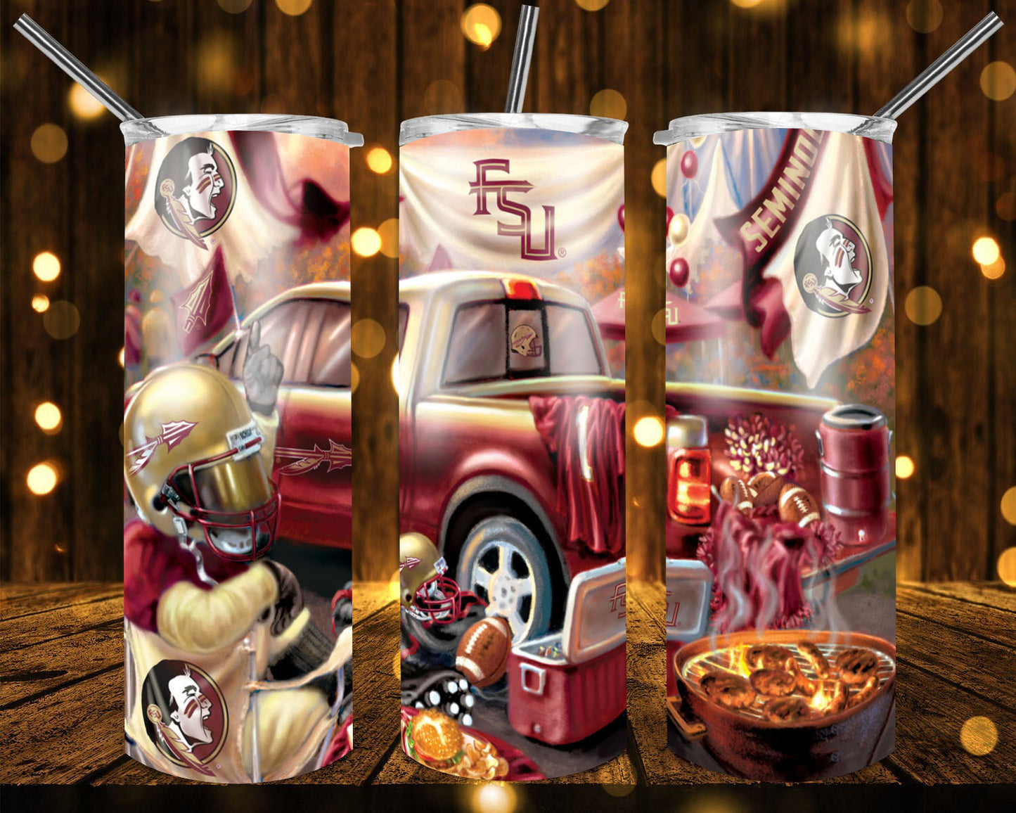 College football team badass trucks tumblers
