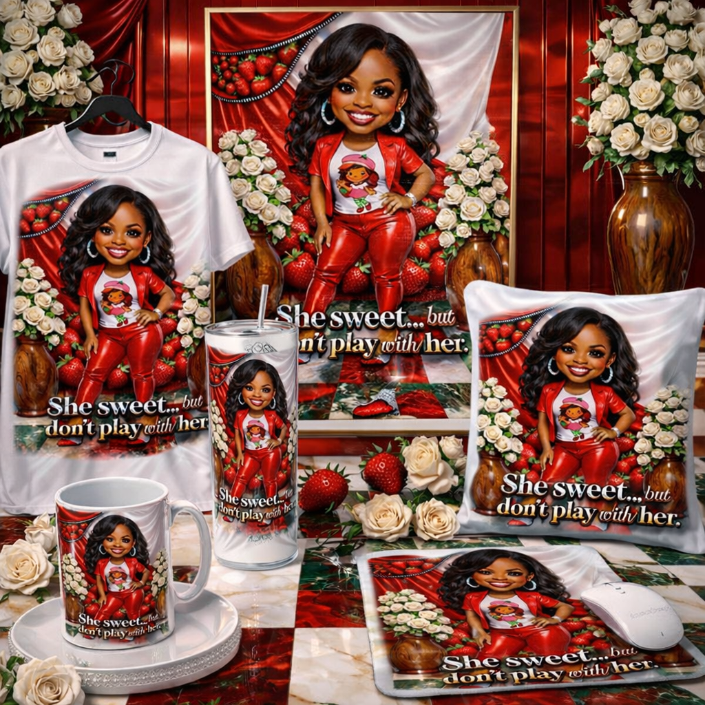 Strawberry Luxe Collection – “She Sweet… But Don’t Play With Her” 🍓💎