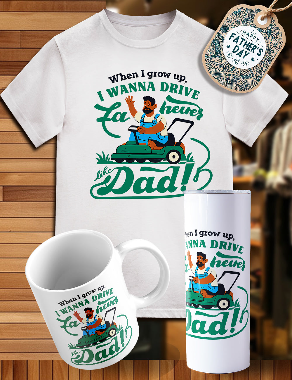 Father’s Day trio shirt, tumbler, cup
