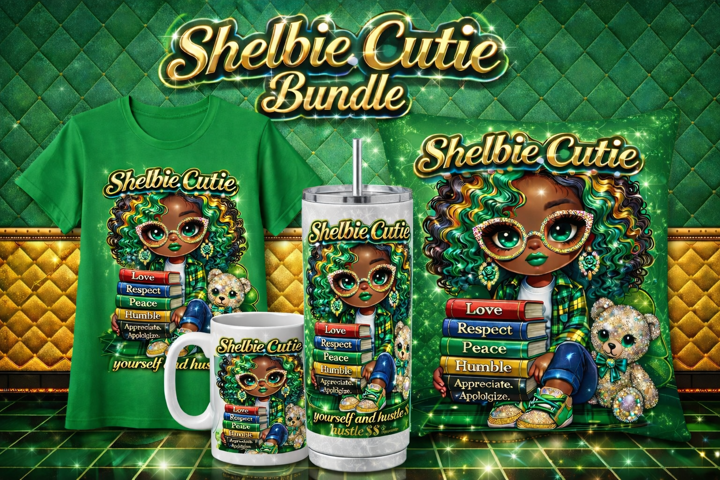 Shelbie Cutie “Hustle & Values” Design 💚✨ Bundle