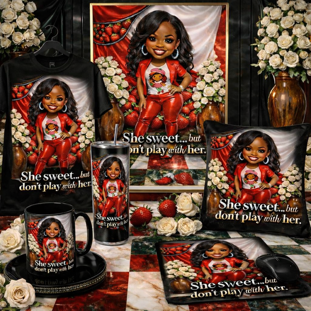 Strawberry Luxe Collection – “She Sweet… But Don’t Play With Her” 🍓💎