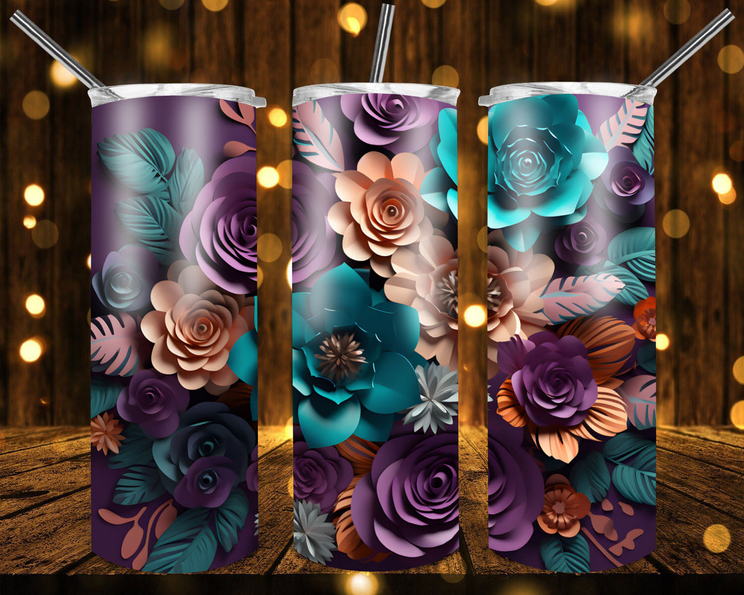 Flowers tumblers