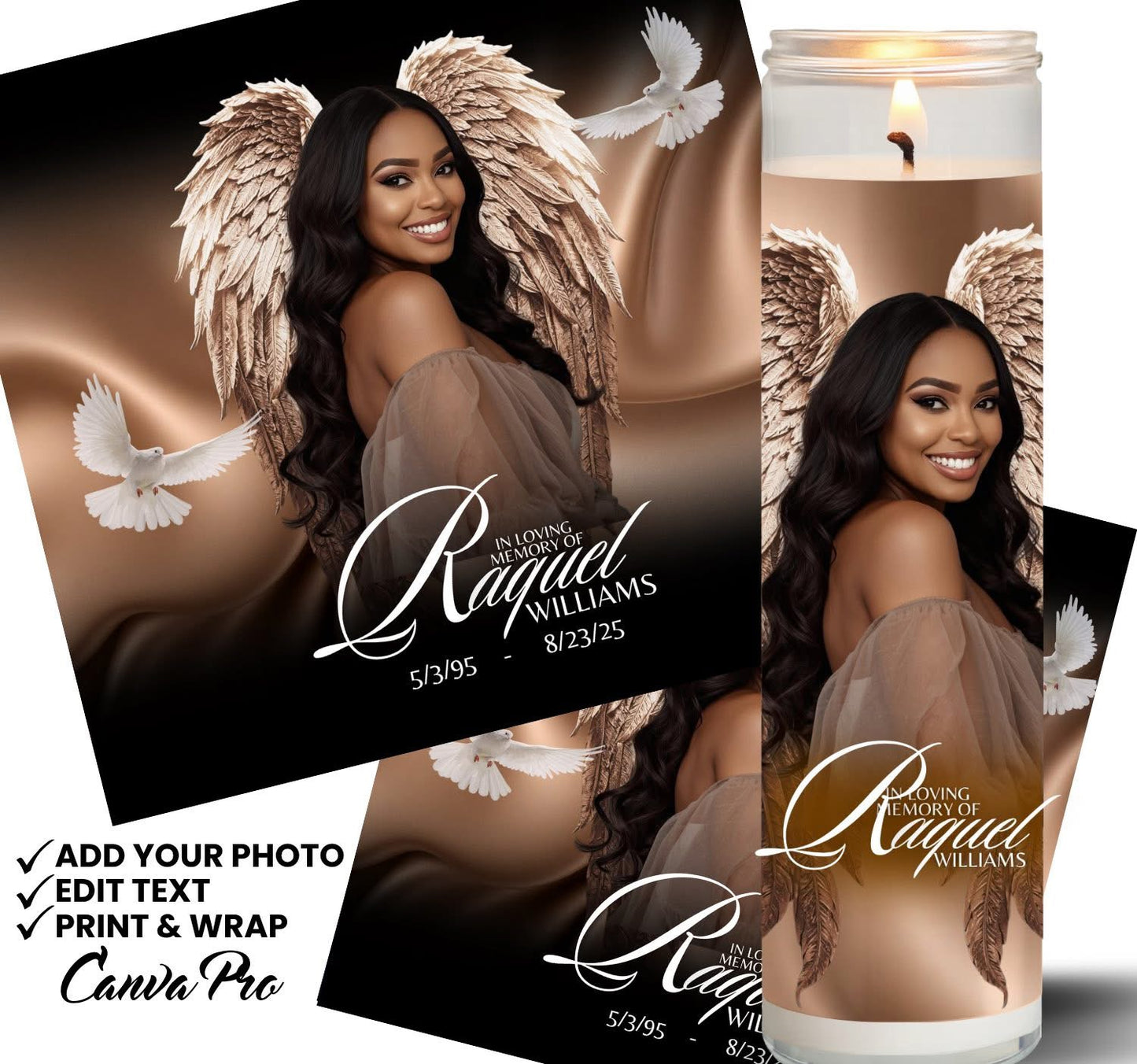 Healing Garden Candles by Sherrell Candles LLC custom-made at your photo name