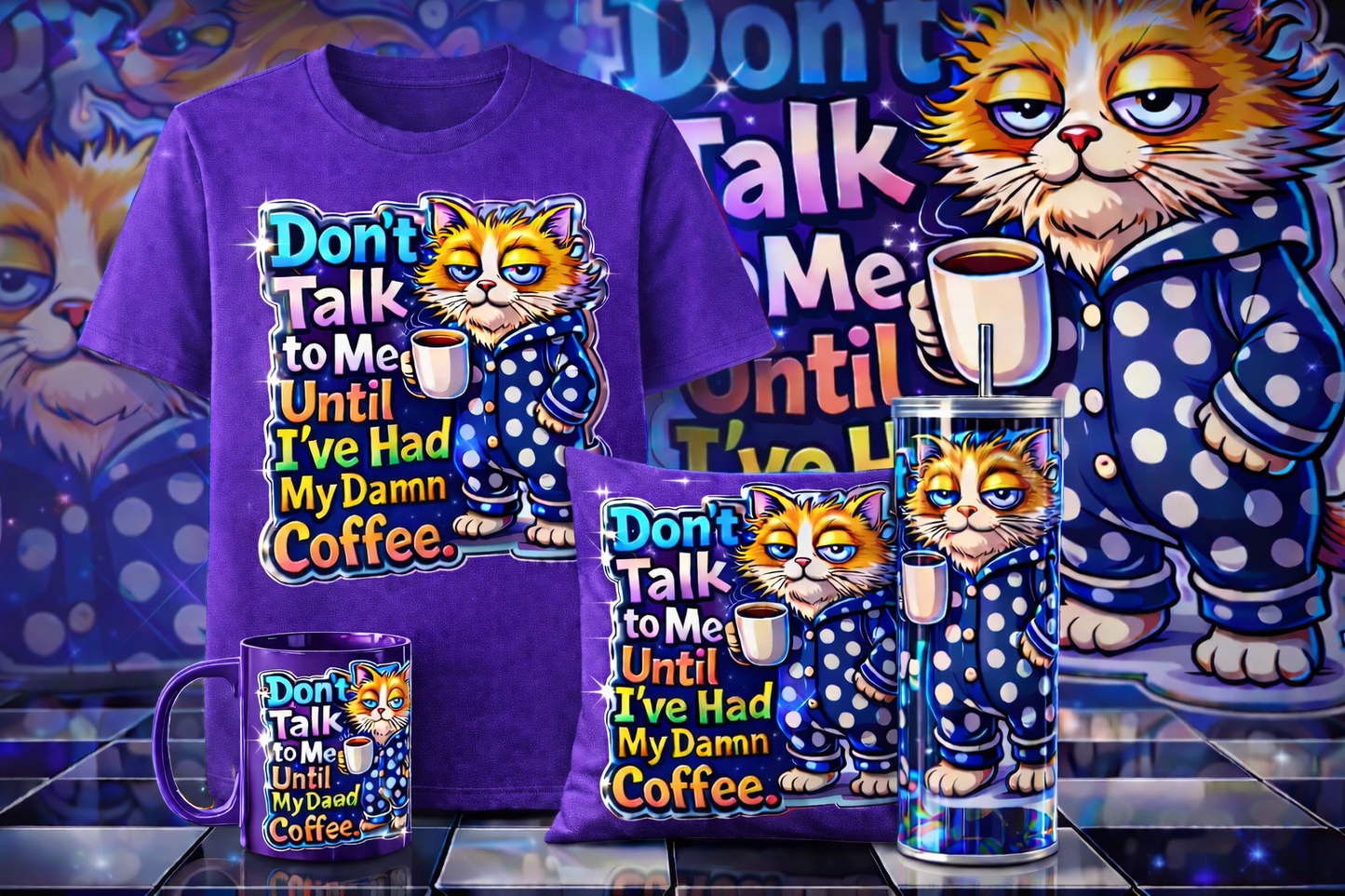 Don’t Talk To Me Until I’ve Had My Coffee Collection ☕ Blue collection