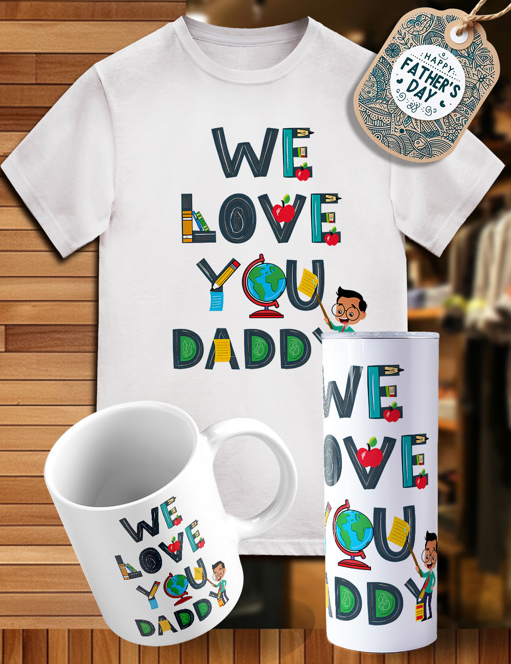 Father’s Day trio shirt, tumbler, cup
