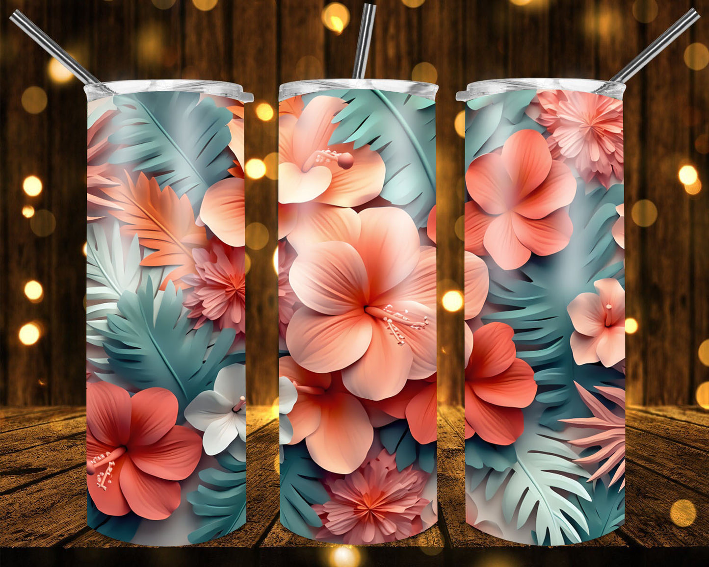 Flowers tumblers