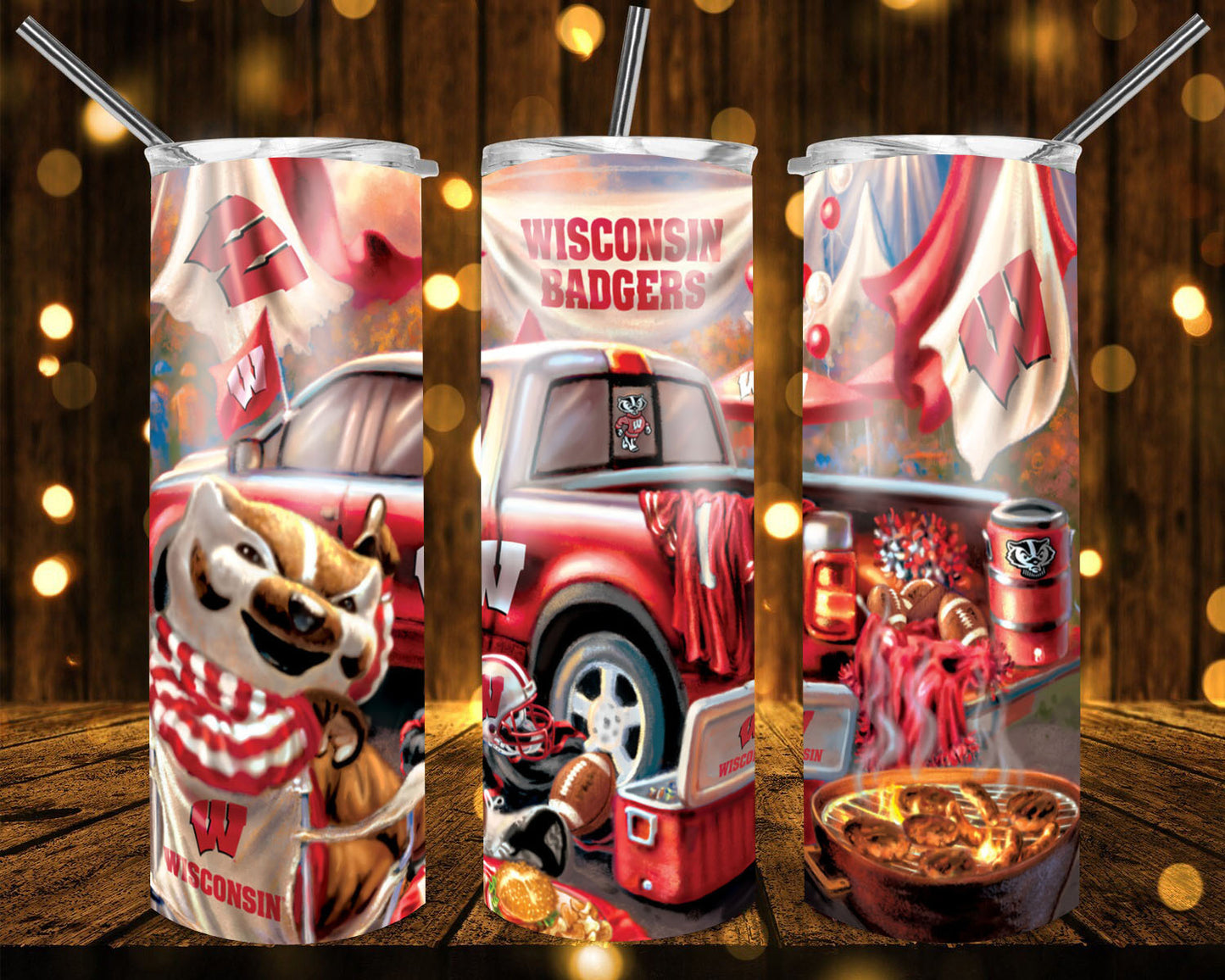 College football team badass trucks tumblers
