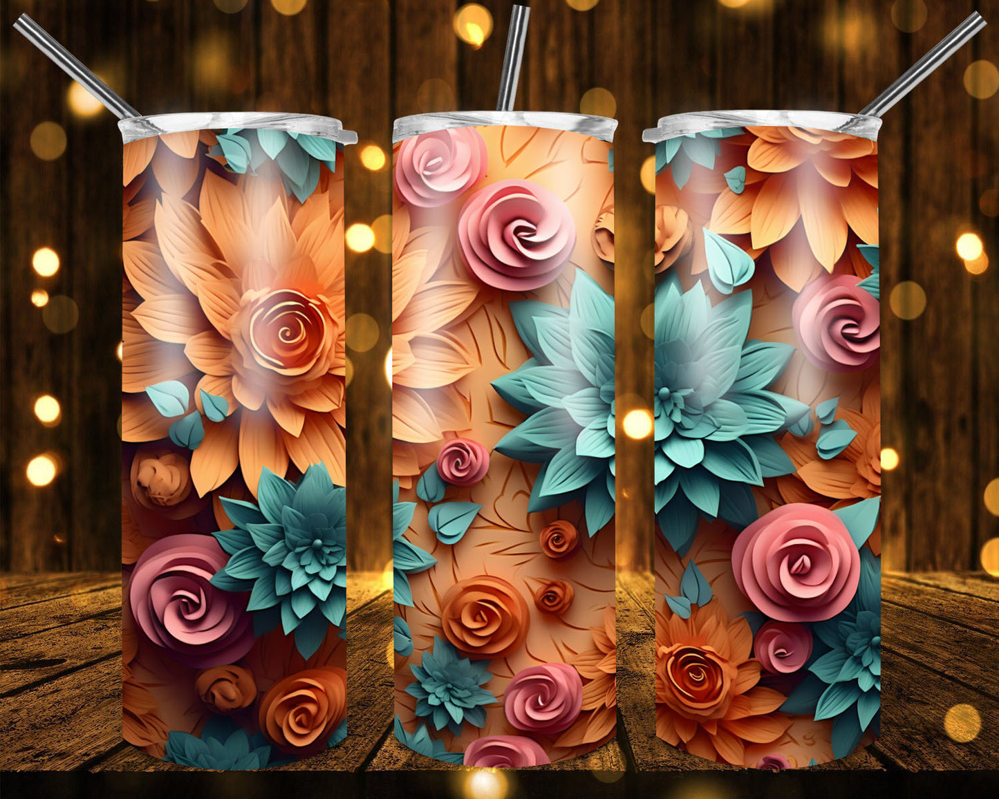 Flowers tumblers
