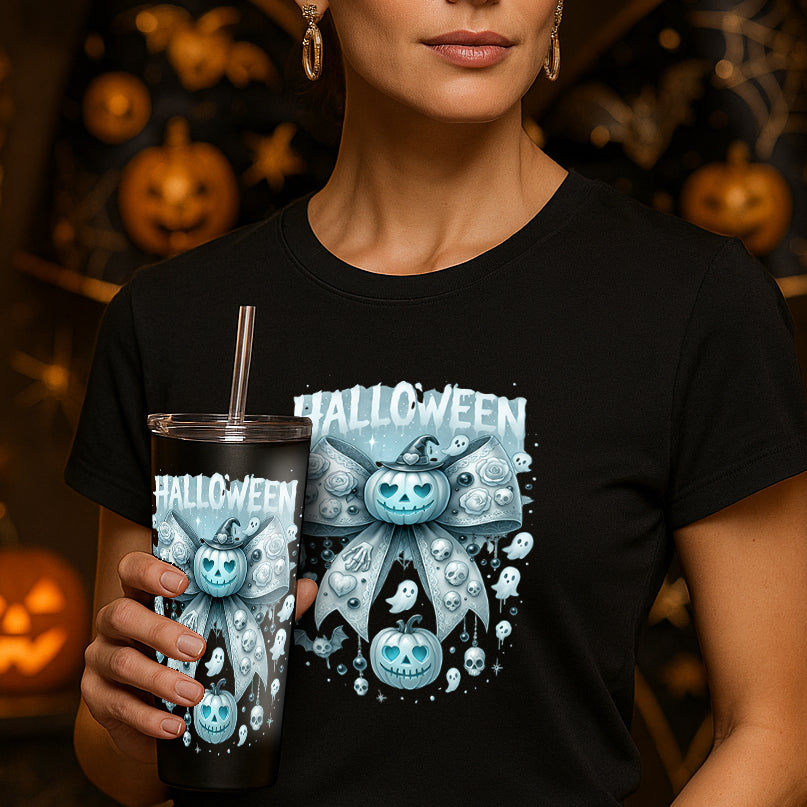Halloween bowtie and pumpkin shirt