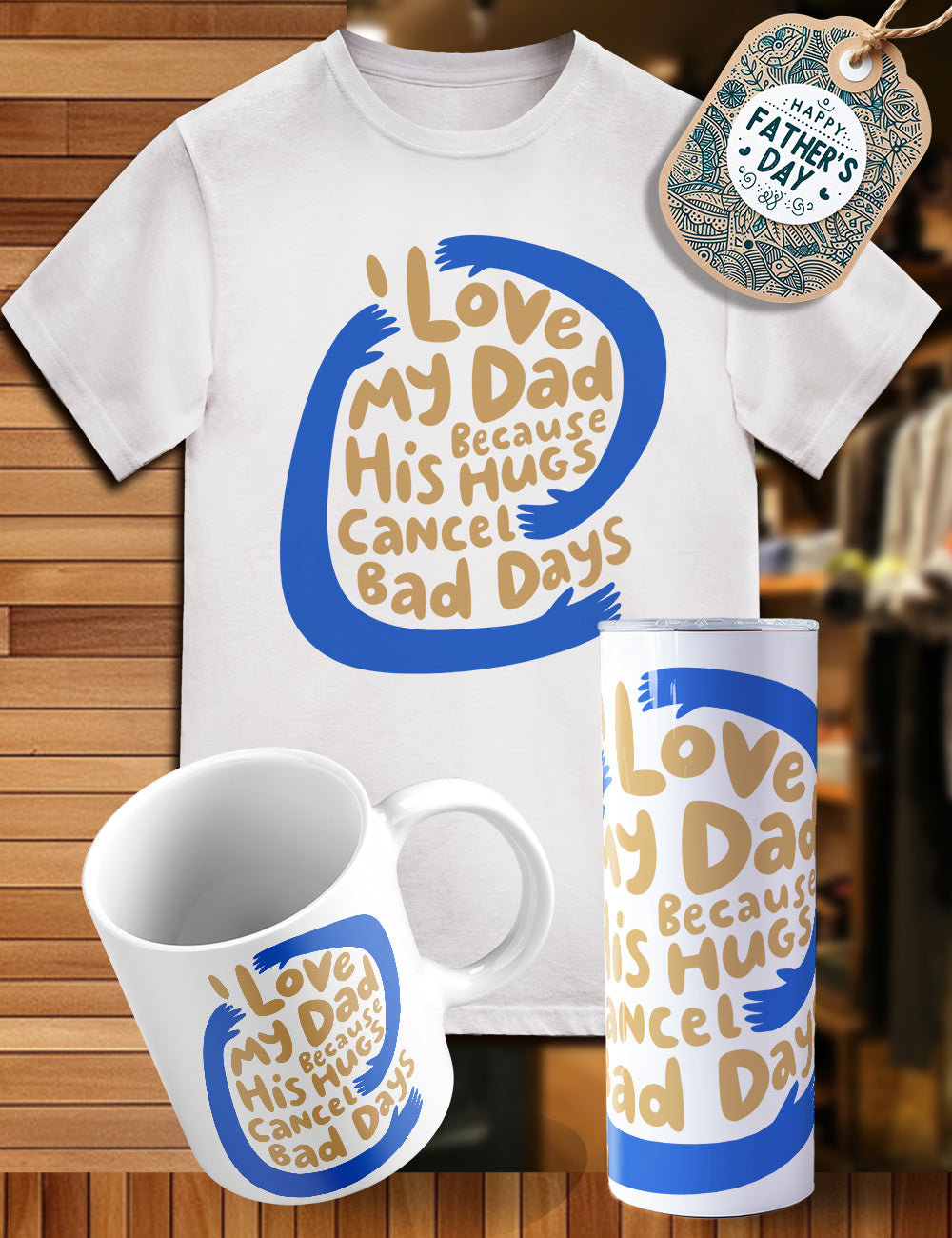 Father’s Day trio shirt, tumbler, cup