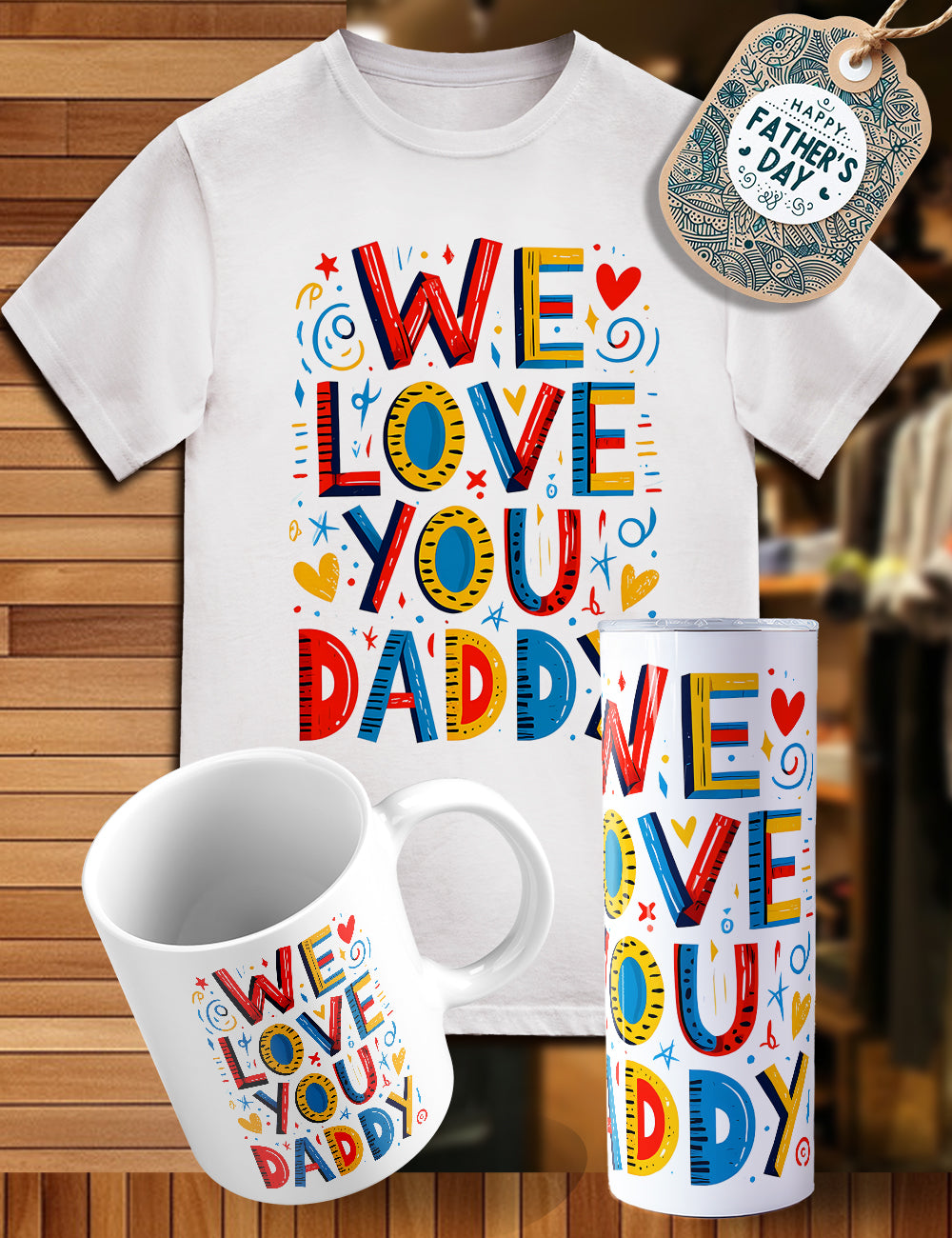 Father’s Day trio shirt, tumbler, cup