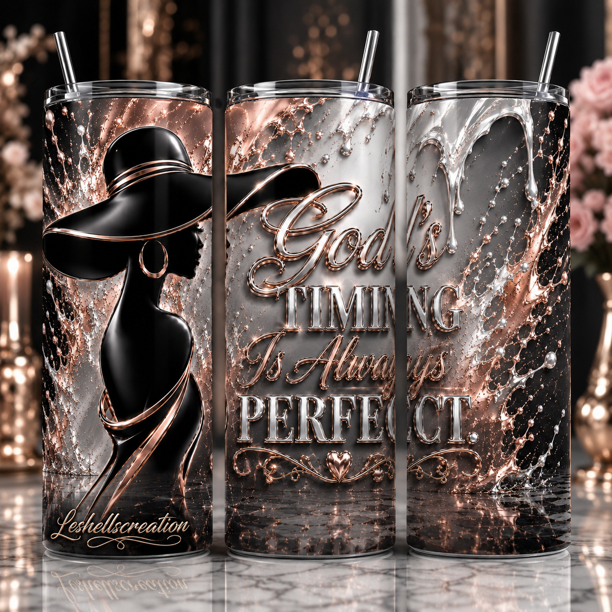 Luxury Affirmation 20 oz Skinny Tumbler – Inspirational Collection