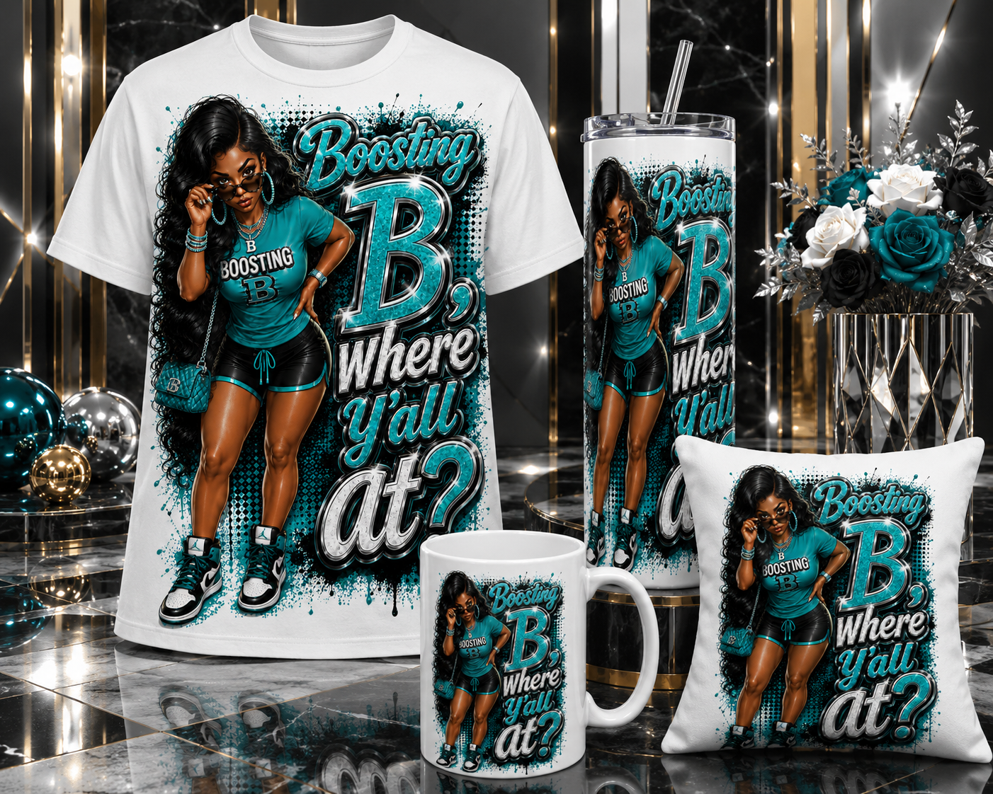 Boosting B, Where Y’all At? White Tee