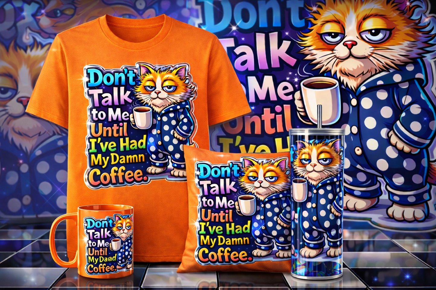 Don’t Talk To Me Until I’ve Had My Coffee Collection ☕ Blue collection