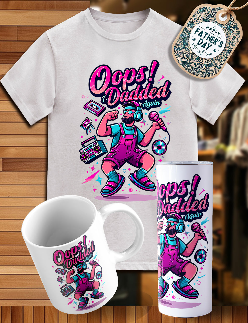 Father’s Day trio shirt, tumbler, cup