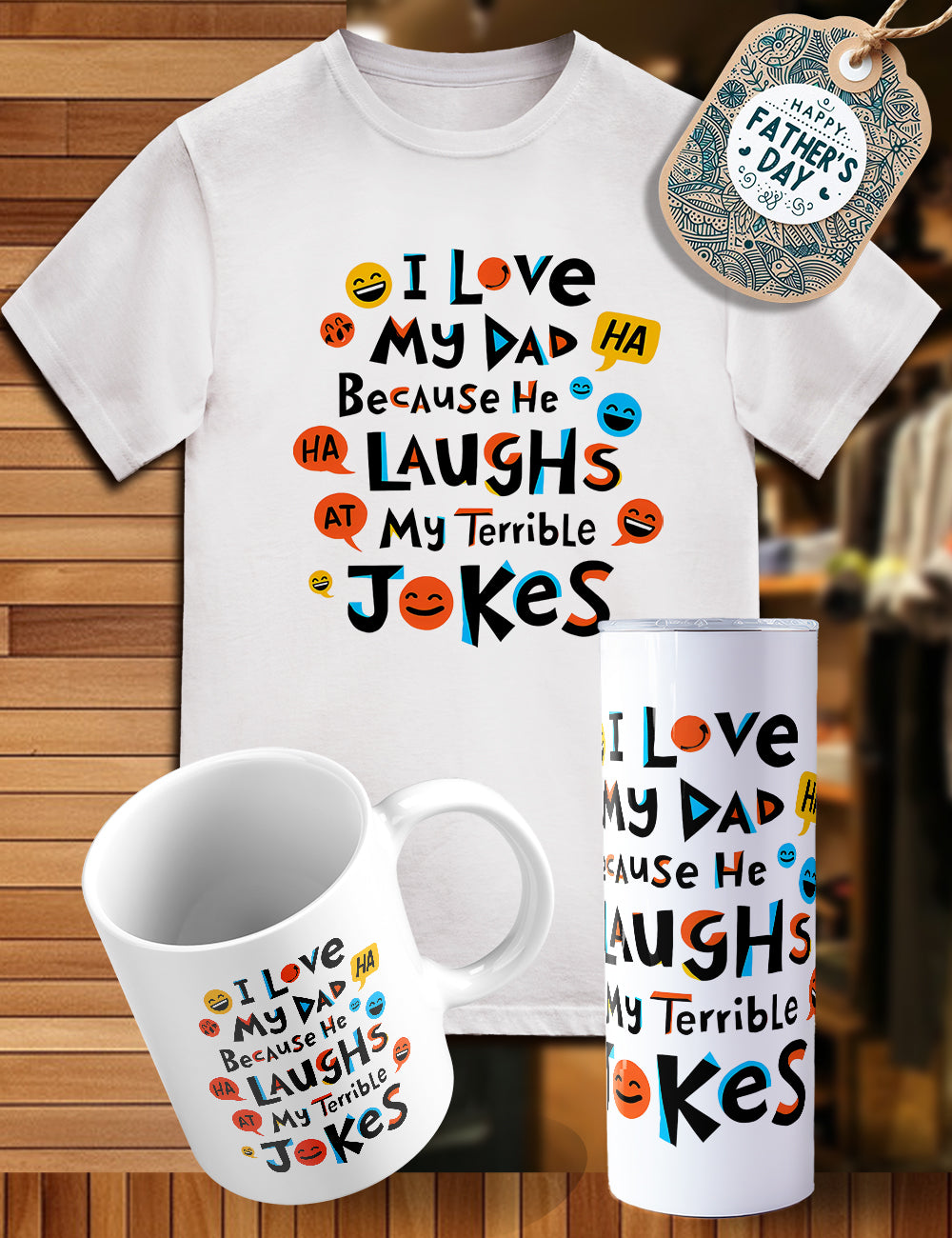 Father’s Day trio shirt, tumbler, cup