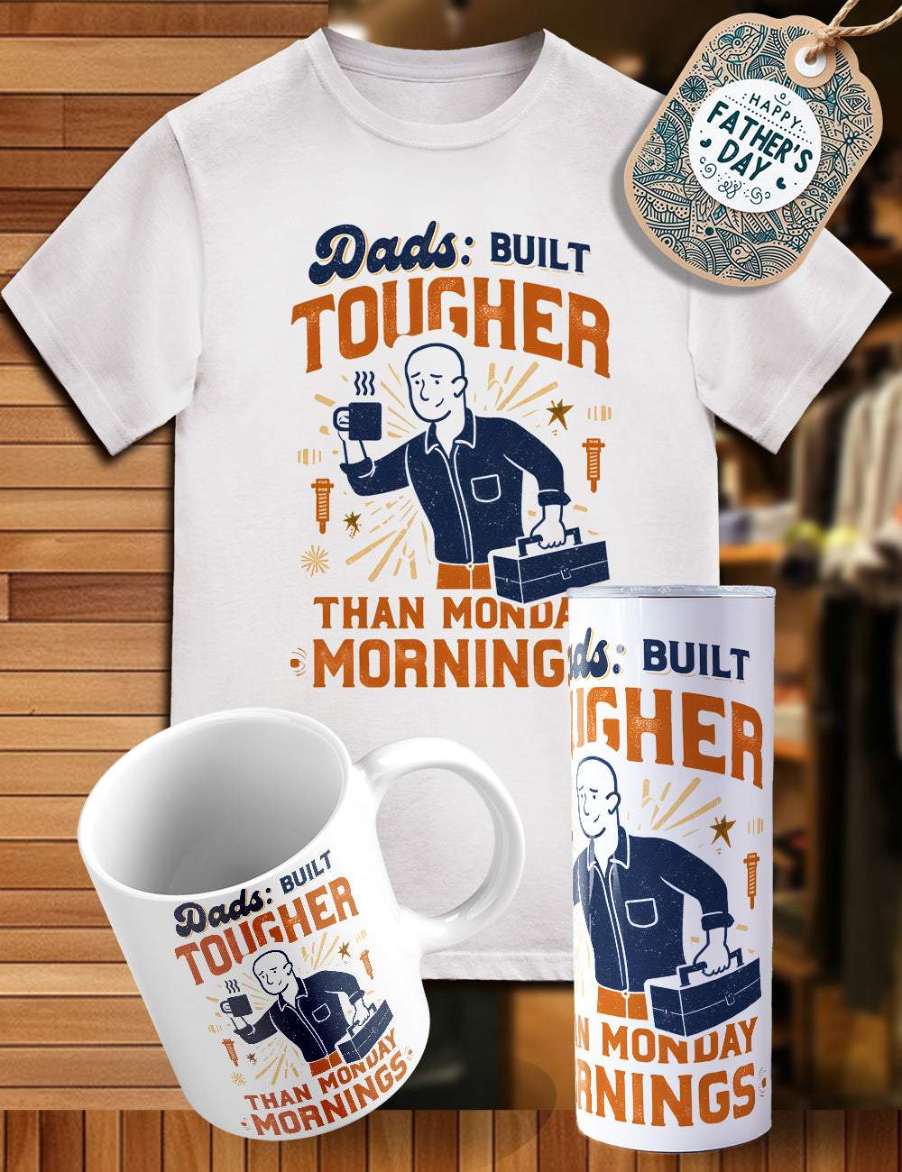 Father’s Day trio shirt, tumbler, cup