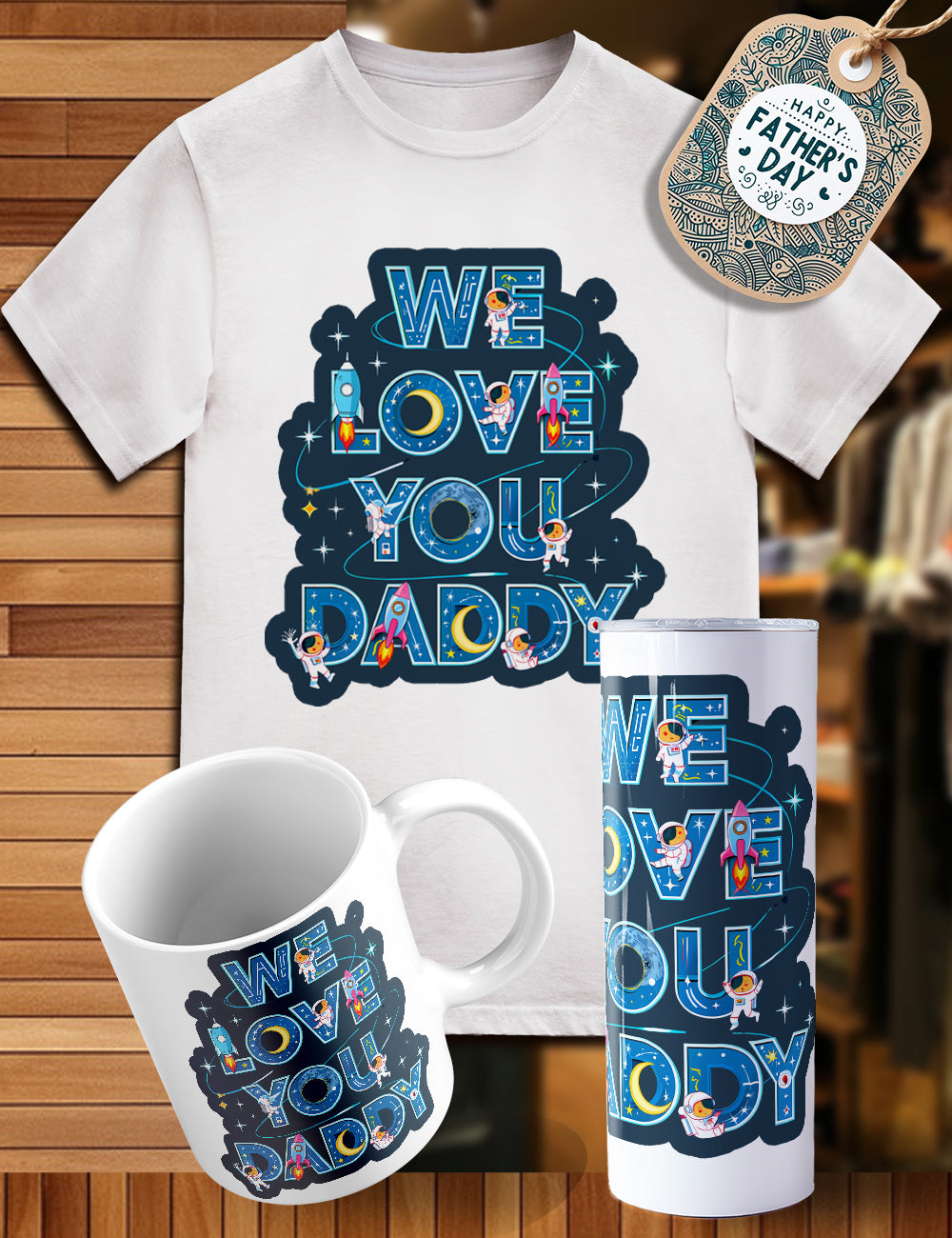 Father’s Day trio shirt, tumbler, cup