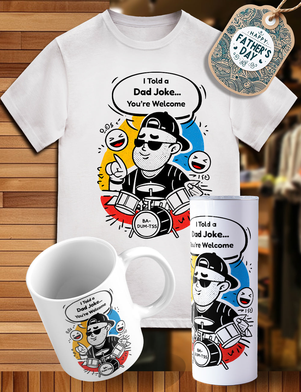 Father’s Day trio shirt, tumbler, cup