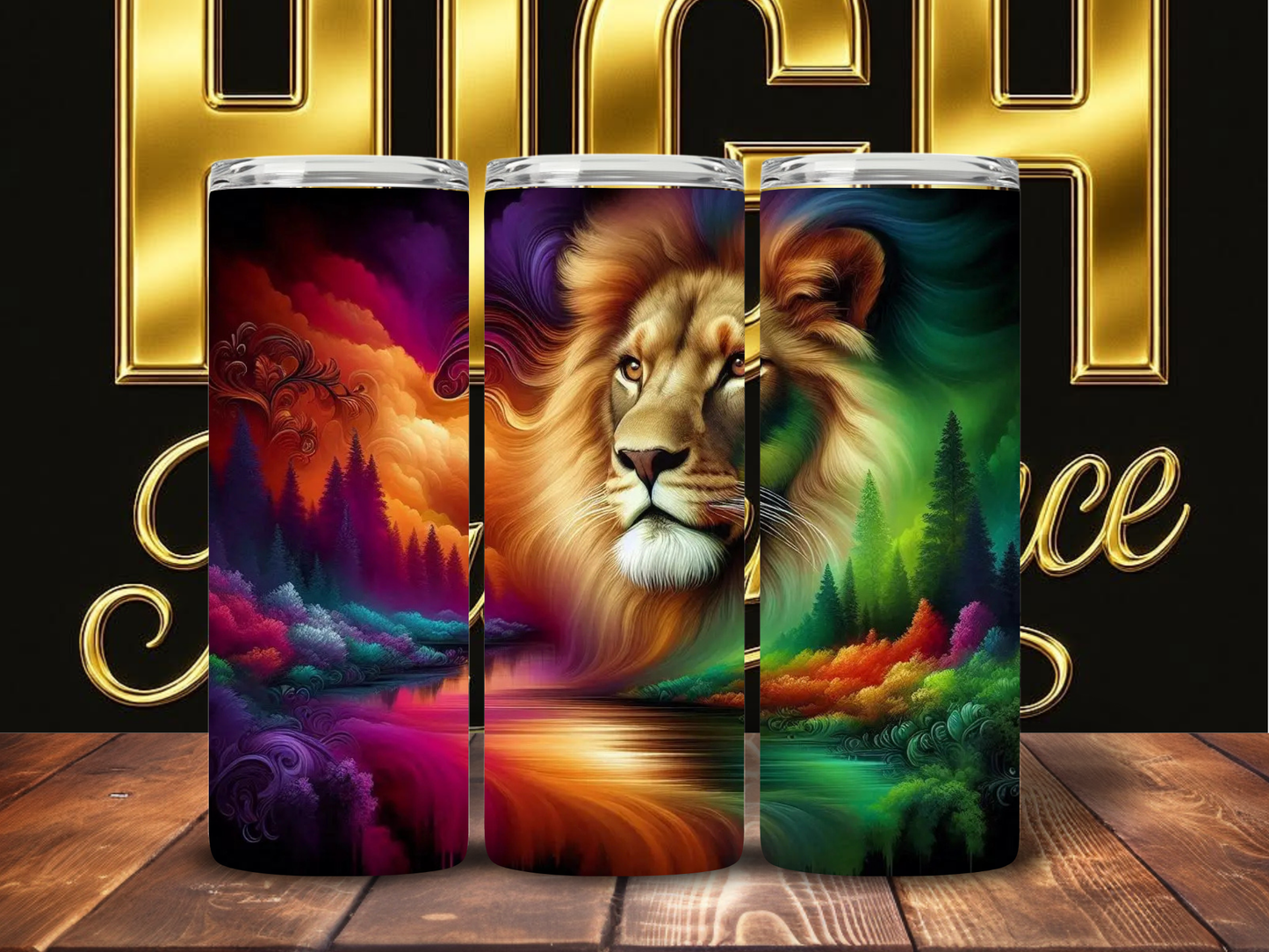 The Majestic Lion of Strength Tumbler