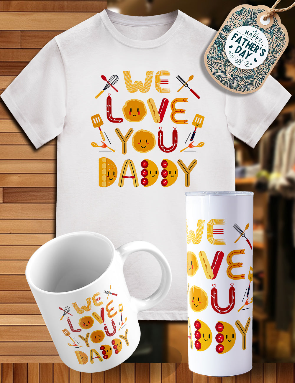 Father’s Day trio shirt, tumbler, cup