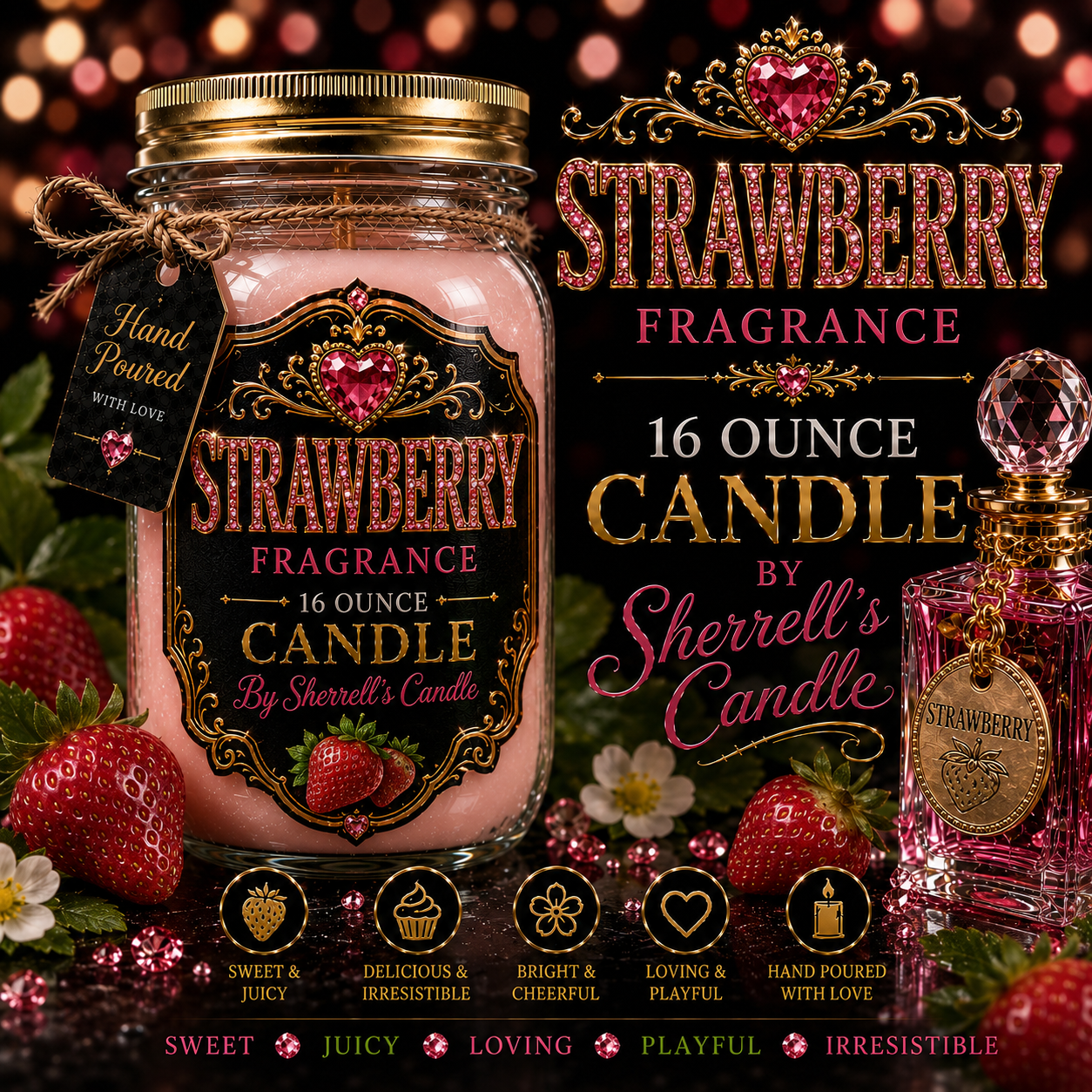 Sherrell’s Candle™ 16 oz Luxury Mason Jar Candle