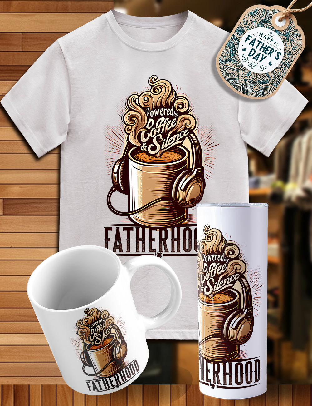 Father’s Day trio shirt, tumbler, cup