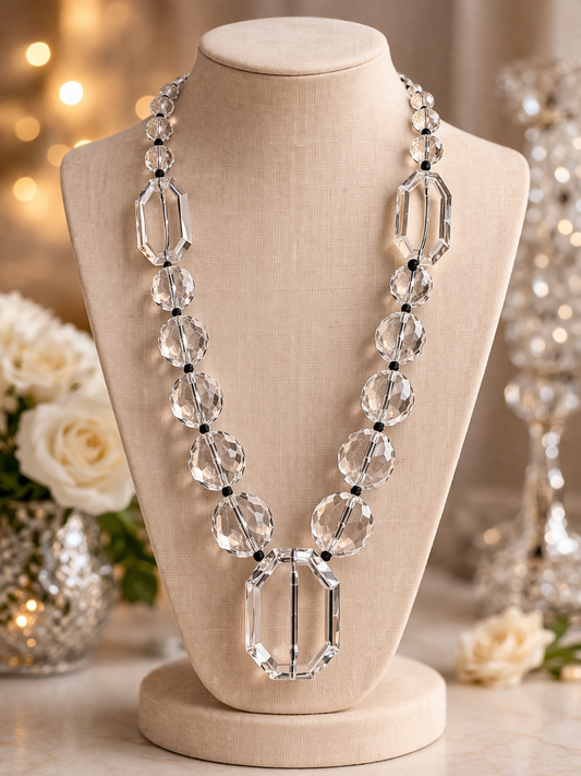 Crystal Luxe Drop Statement Necklace