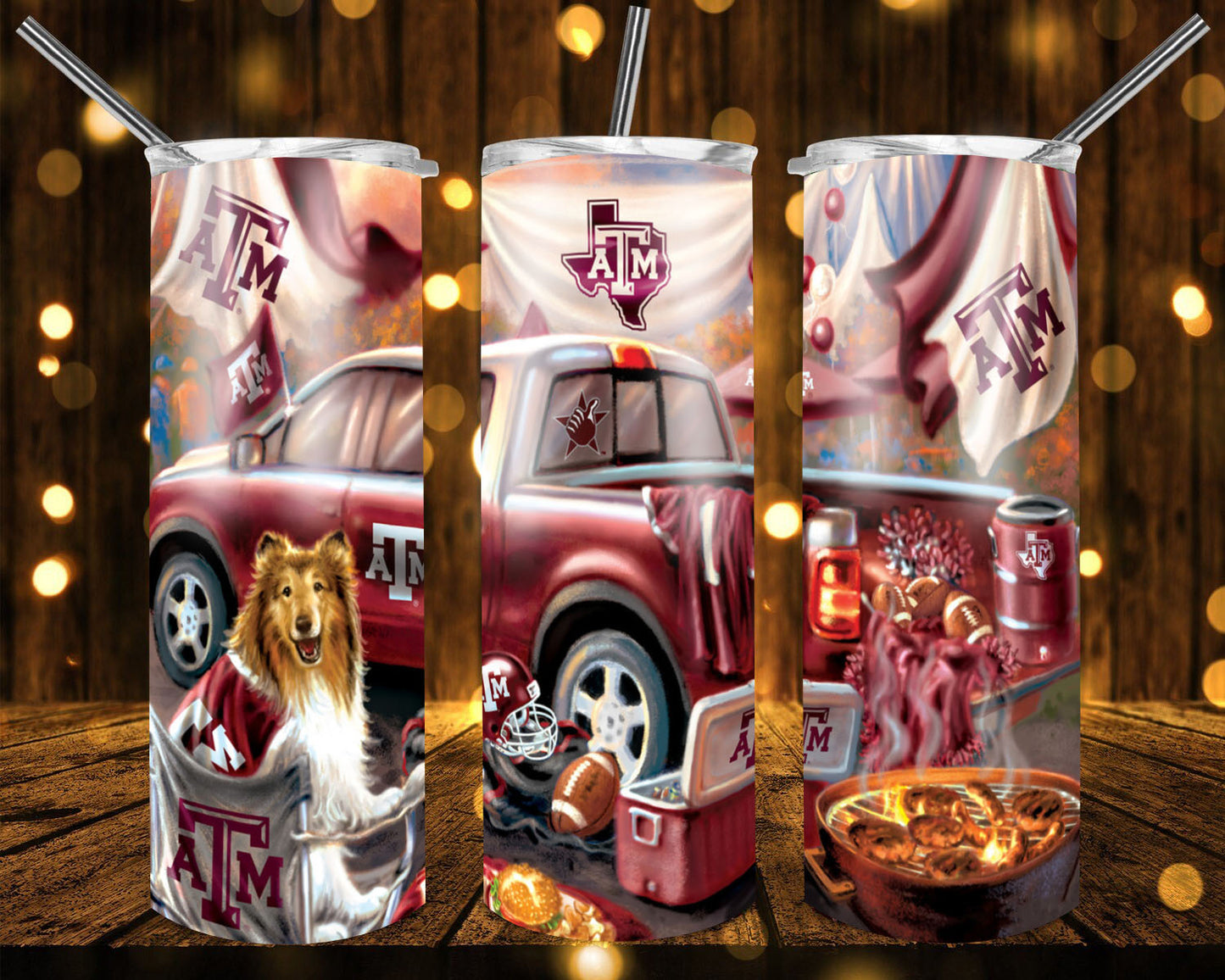 College football team badass trucks tumblers